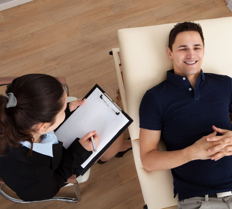 Man in a therapy session, using Dialectical Behavior Therapy (DBT) in Orange County